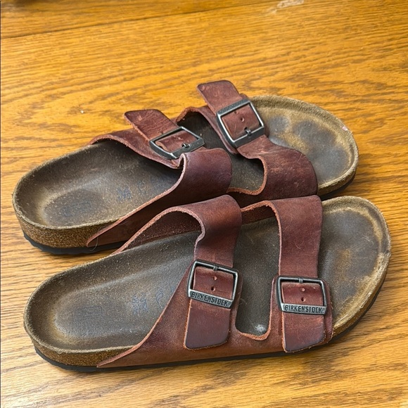 Brown Leather Kids Sandals - Picture 2 of 5